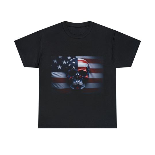 Discover Patriotic Skull T-shirt,American Flag Skull Shirt
