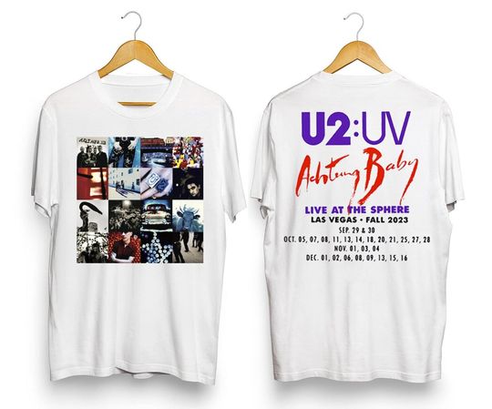 Discover U2:UV Achtung Baby Shirt, Live At Sphere U2 Band Tour 2023 Shirt, Classic Rock U2