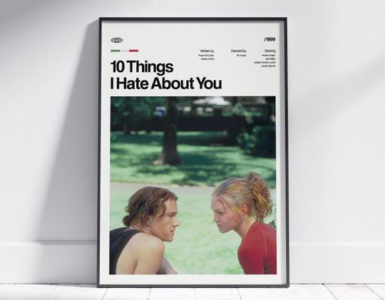 Discover 10 Things I Hate About You Movie Poster, 10 Things I Hate About You Art Poster