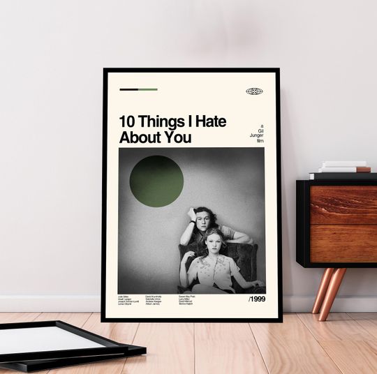 Discover 10 Things I Hate About You Poster, 10 Things Print, I Hate About You Poster