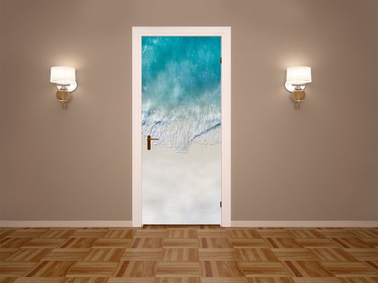 Discover Summer Seascape Self-adhesive Door Stickers