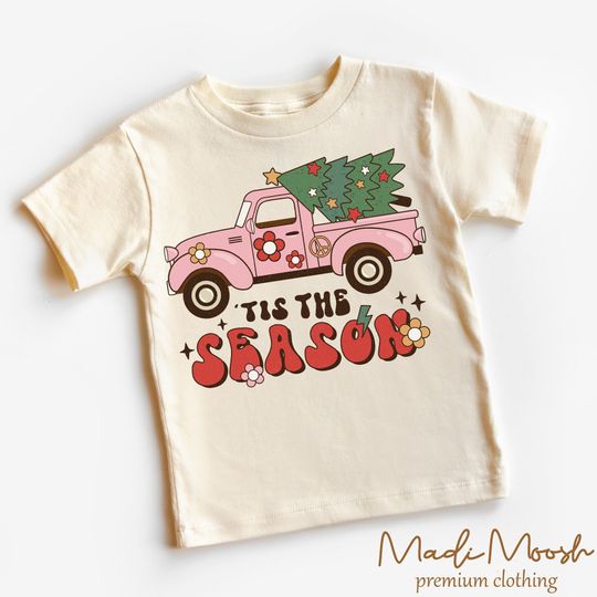 Discover Tis The Season Christmas Toddler Shirt - Christmas Tree Truck Kids Shirt