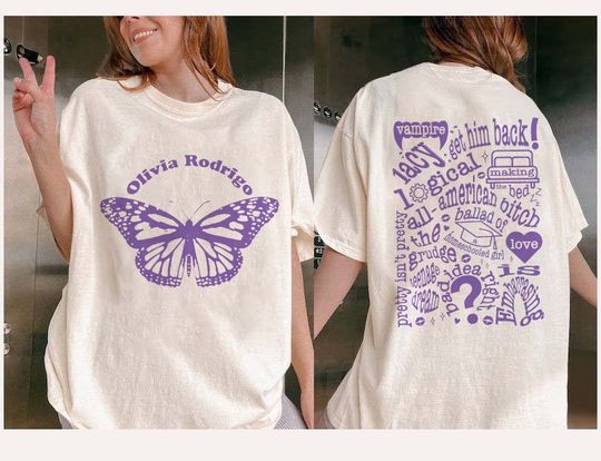 Discover Guts Olivia tracklist Shirt, Olivia Rodrigo GUTS Album Shirt