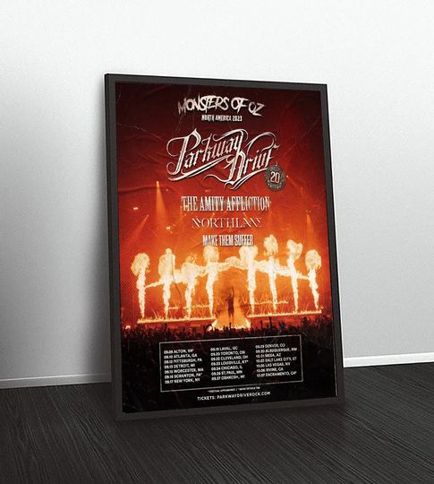 Discover Parkway Drive European festival 2023 tour poster