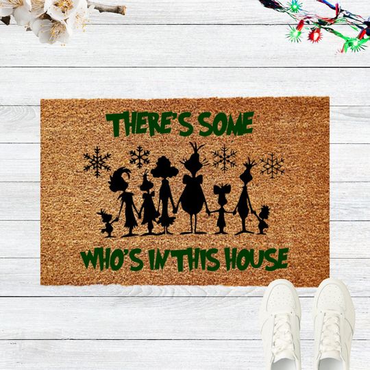 Discover There's Some Who's in this house Doormat, funny character themed doormat