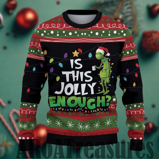 Discover Is This Jolly Enought Christmas Sweater Shirt