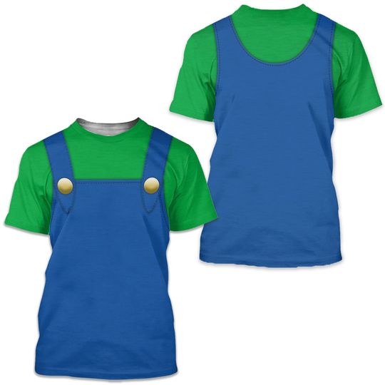 Discover Green Blue Game Men Costume Shirt, Halloween Costume For Family Group T shirt