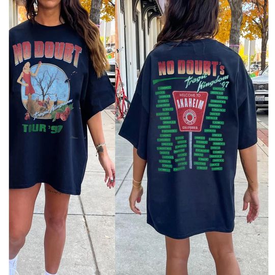 Discover No Doubt 1997 Vintage Tour Merch, No Doubt Band Tour Date 1997 Concert Shirt for Fan