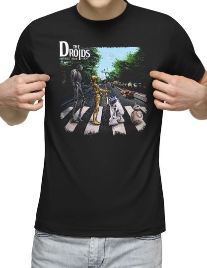 Discover Droids Abbey Road T-Shirt Movie Music Mashup Adults GiftT Shirt