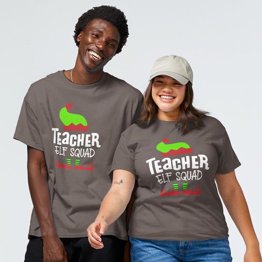 Discover Christmas teacher,  teacher elf squad Classic T-Shirt