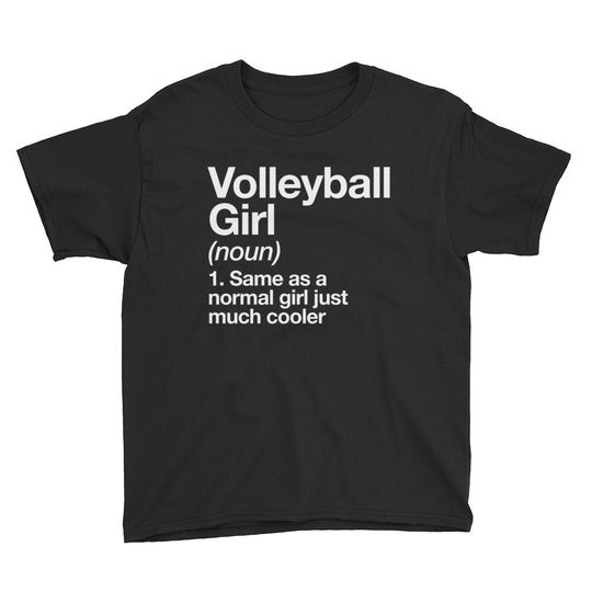 Discover Volleyball Girl Definition Youth Short Sleeve T-Shirt
