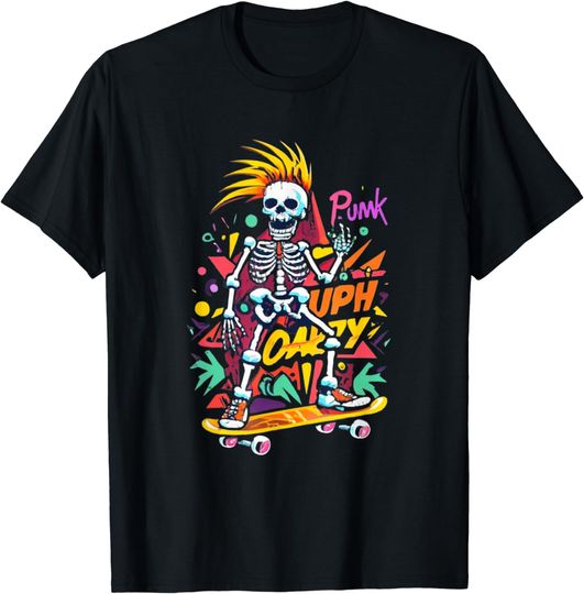Discover Ghost Skateboard Lazy Halloween Costume Funny Skateboarding T-Shirt