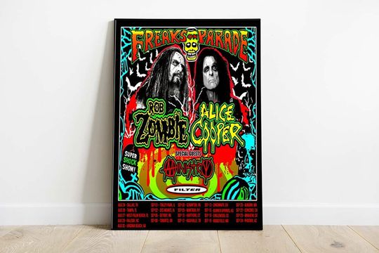 Discover Freaks On Parade Tour 2023 Rob Zombie x Alice Cooper Poster