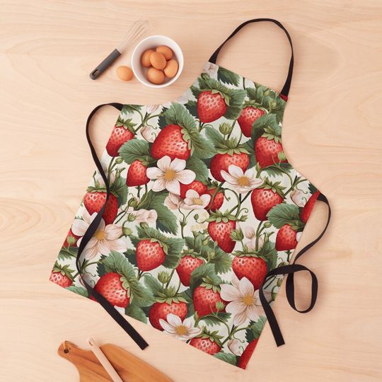 Discover Strawberry Fields Forever Juicy Fruit Kitchen Apron