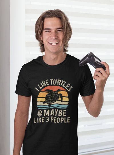 Discover I Like Turtles and Maybe 3 People, Sea Turtle Lover Gifts T-shirt