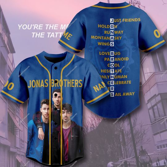 Discover Jonas Brothers Baseball Jersey, Music Merch Concert
