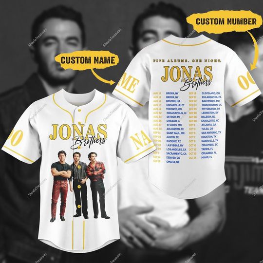Discover Jonas Brothers Baseball Jersey, Pop Rock Band Jersey