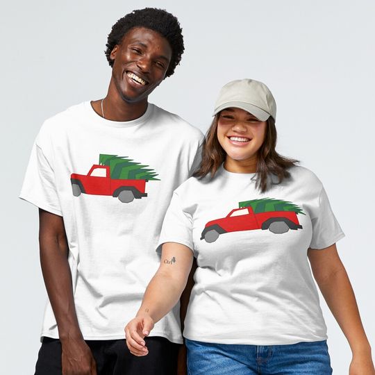 Discover Little Red Christmas Truck Classic T-Shirt