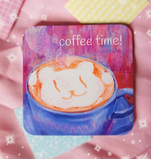 Discover Kawaii Bear Coffee Latte Art Coaster - Cute Home Decor Gift