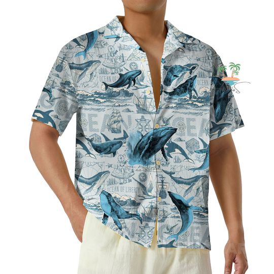 Discover Whale Shark Hawaiian Shirt, Ocean Life Lover Hawaii Shirt