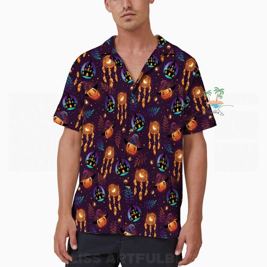 Discover The Witch Pumpkin Halloween Hawaiian Shirt