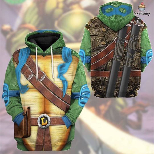 Discover LeonardoTMNT Don Donnie Purple Cosplay, Sewer Samurai Leo 3D Hoodie