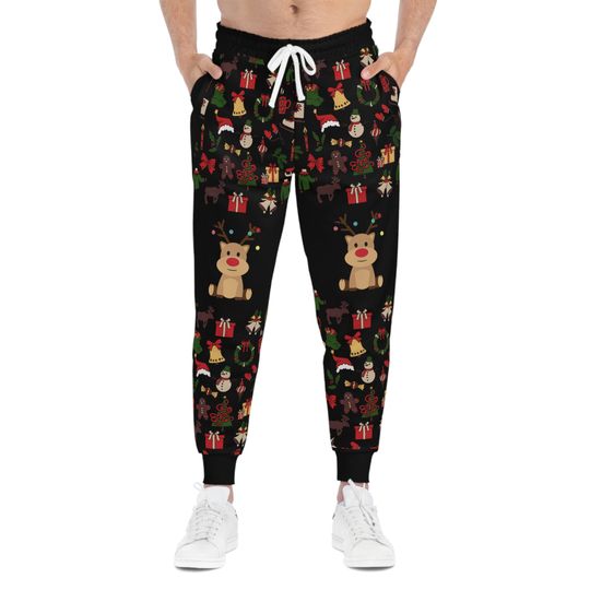 Discover BLACK Christmas Athletic Joggers