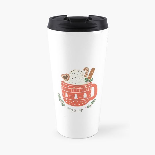 Discover Christmas Cozy Up Travel Coffee Mug