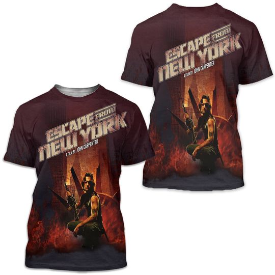 Discover Escape from New York  1981 American Science Fiction 3D Shirt
