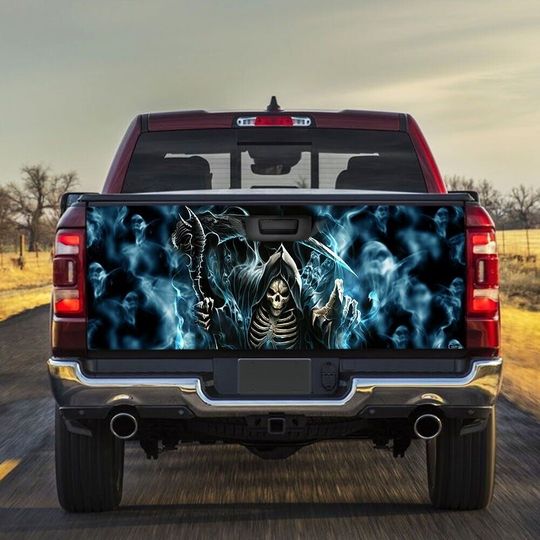 Discover Grim Reaper Tailgate Truck Decal