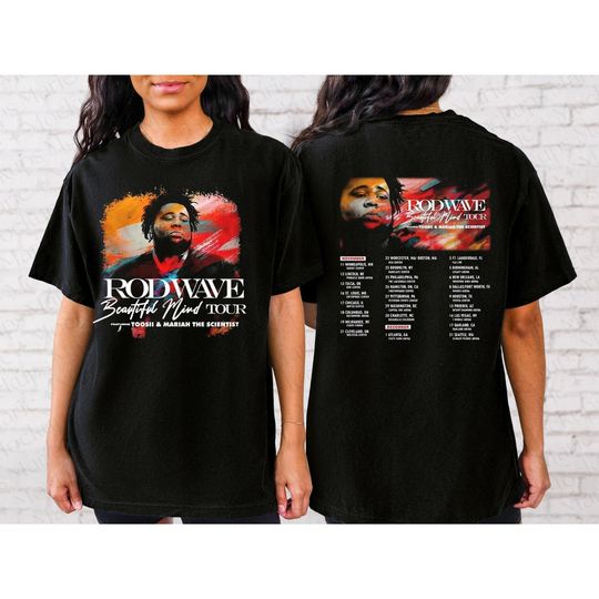 Discover Beutiful Mind Tour Album T-Shirt, Rod Wave Shirt, Bootleg Rod Wave Graphic Tee