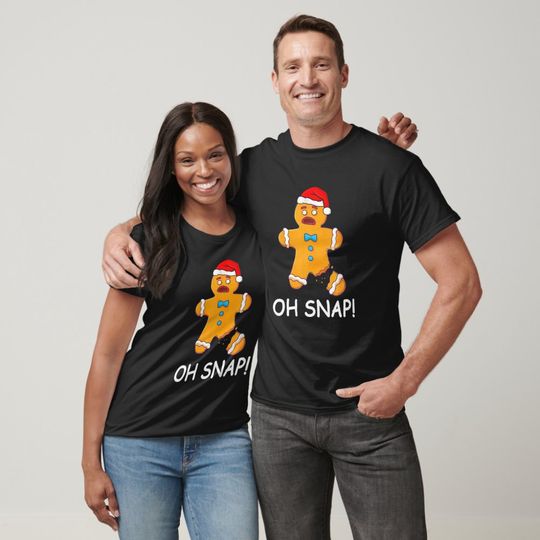 Discover Gingerbread Man Cookie X-Mas Oh Snap Funny Cute Ch T-Shirt