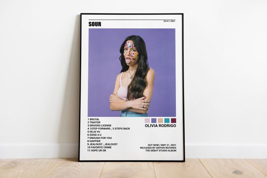 Discover Olivia Rodrigo Posters , Sour Poster , Album Cover Poster