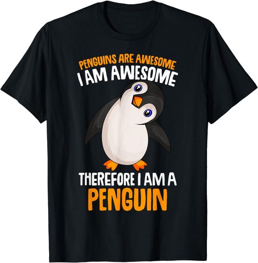 Discover Penguins Are Awesome Girl Kids Boys Women Penguin T-Shirt
