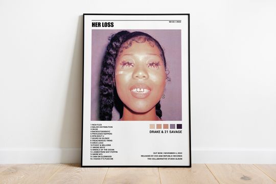 Discover Drake & 21 Savage Poster , Her Loss Poster, Album Cover Poster