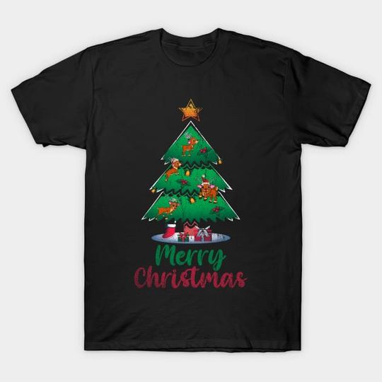 Discover Merry Christmas Festive Reindeer - Reindeer - T-Shirt