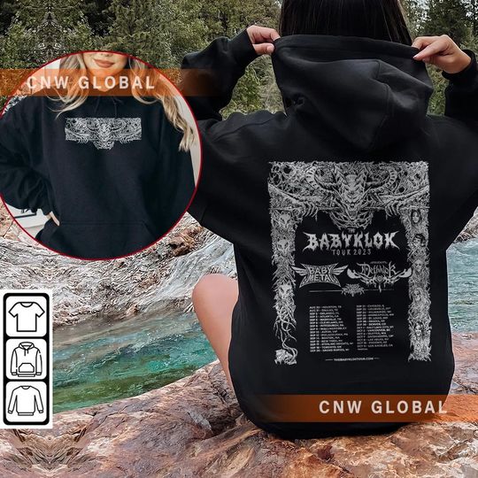 Discover Babymetal US Tour 2023 Shirt, 2 Side The Babyklok Tour 2023 Sweatshirt, Babymetal Tee Music Hoodie