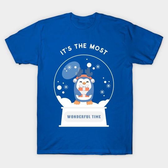 Discover Its the Most Wonderful Time Christmas Penguin - Christmas - T-Shirt