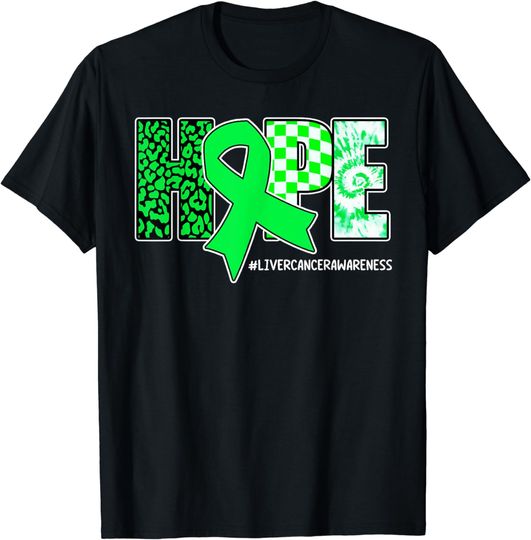 Discover Hope Liver Cancer Awareness Green Ribbon T-Shirt