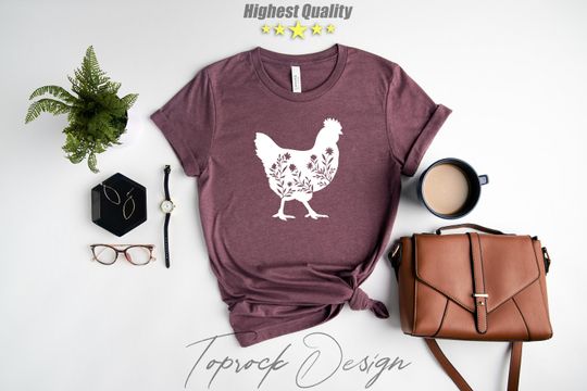 Discover Chic Floral Chicken Lover Shirt