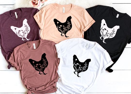Discover Hen Floral Chicken Lover Shirt