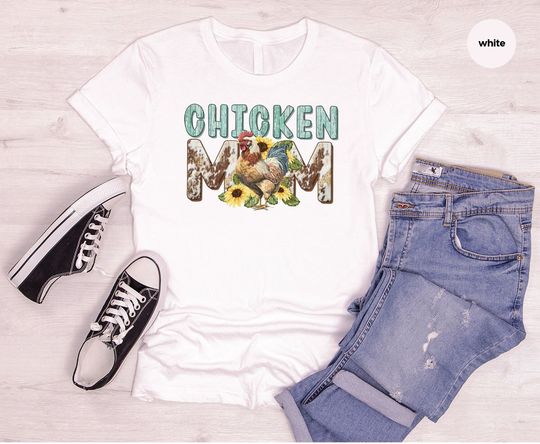 Discover Chicken Shirt, Mothers Day Shirt, Chicken Mom Shirt, Farm Shirt, Gift for Farmer