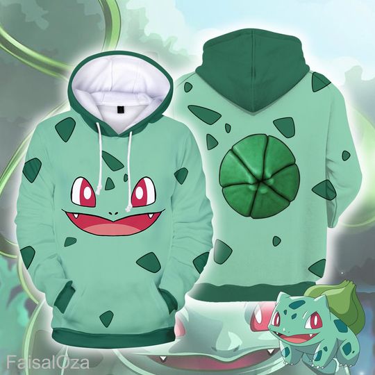 Discover PKM 3D Hoodie, Bulbasaur Ivysaur Venusaur Cosplay Shirt