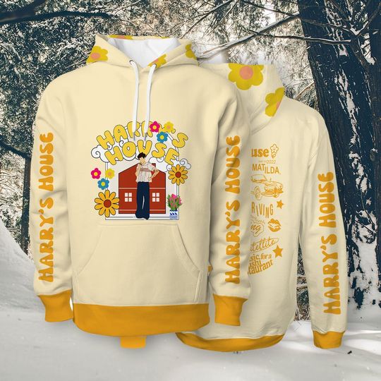 Discover Hoodie Music 3D Harry Hooded House Pullover Harry 3D Hoodie