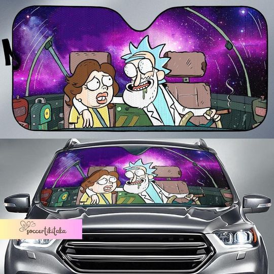 Discover Rick And Rickandmorty Cartoon Car Sun Shade
