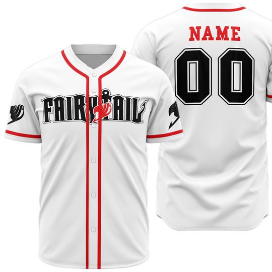 Discover Personalized Natsu Dragneel Fairy Tail Anime Baseball Jersey