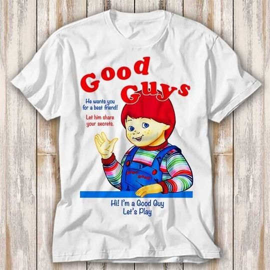 Discover Good Guys Chucky Childs Play Horror Cult 80s Film T Shirt Top Tee Unisex