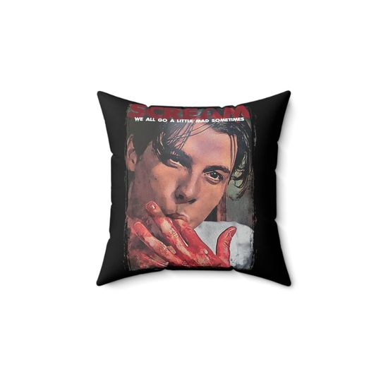 Discover Scream Horror Halloween Movie Throw Pillow