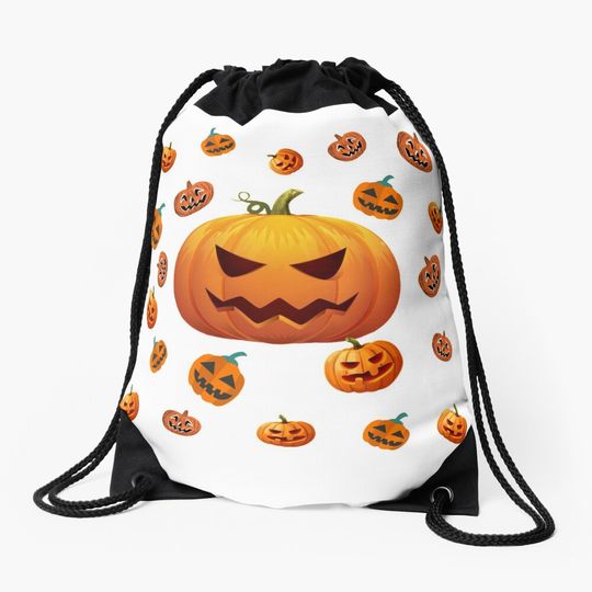 Discover Pack Pumpkins halloween faces Drawstring Bag