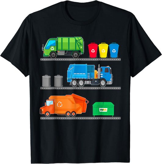 Discover Funny Garbage Truck Driver Junk Bin Dumpster Lorry Toy Gift T-Shirt